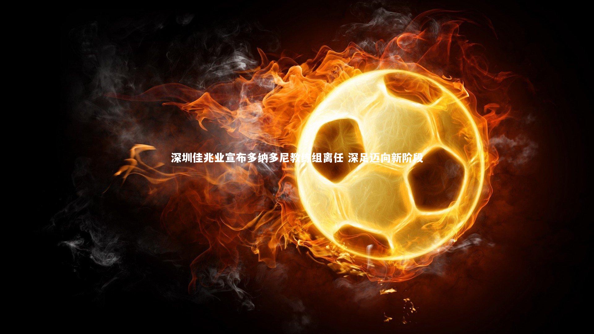 深圳佳兆业宣布多纳多尼教练组离任 深足迈向新阶段